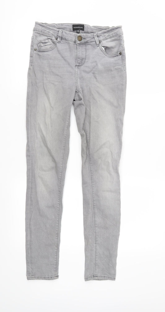 Warehouse Womens Grey  Denim Skinny Jeans Size 8 L28 in