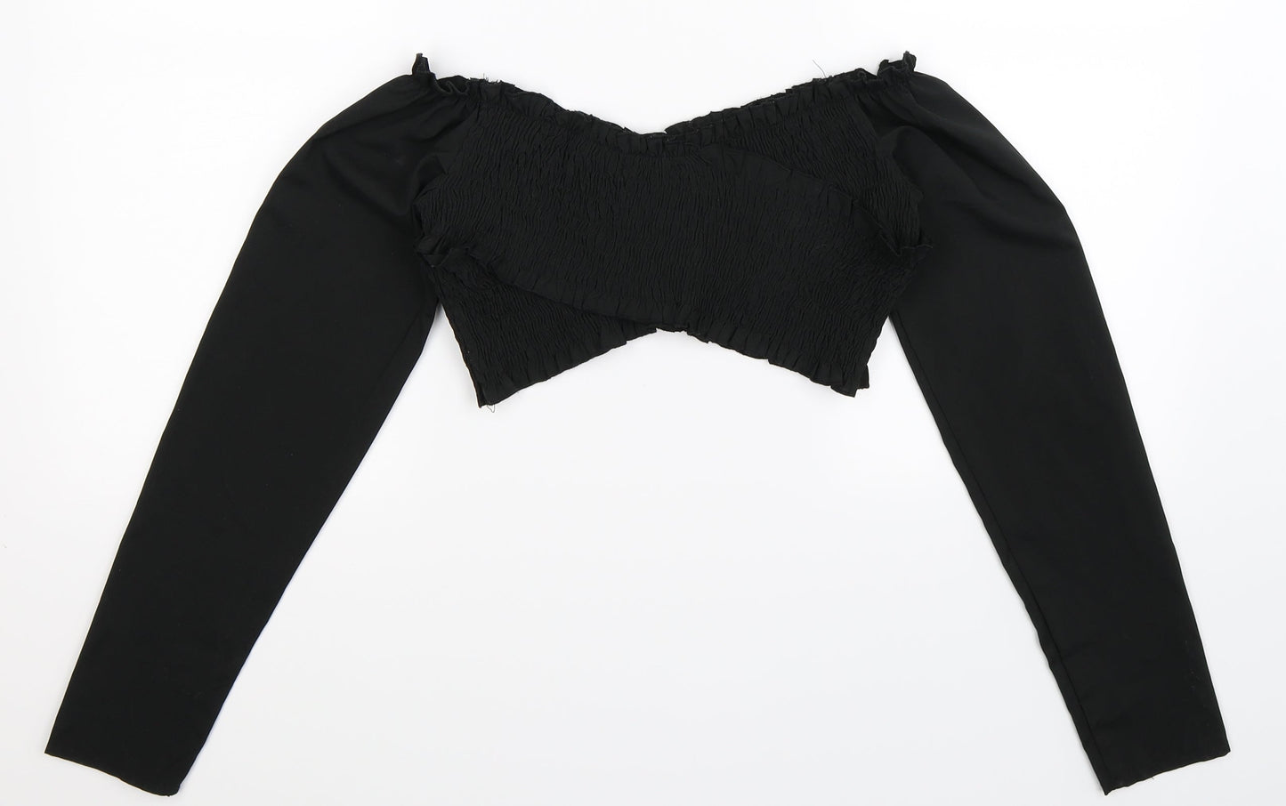 Nasty Gal Womens Black   Cropped Blouse Size 6