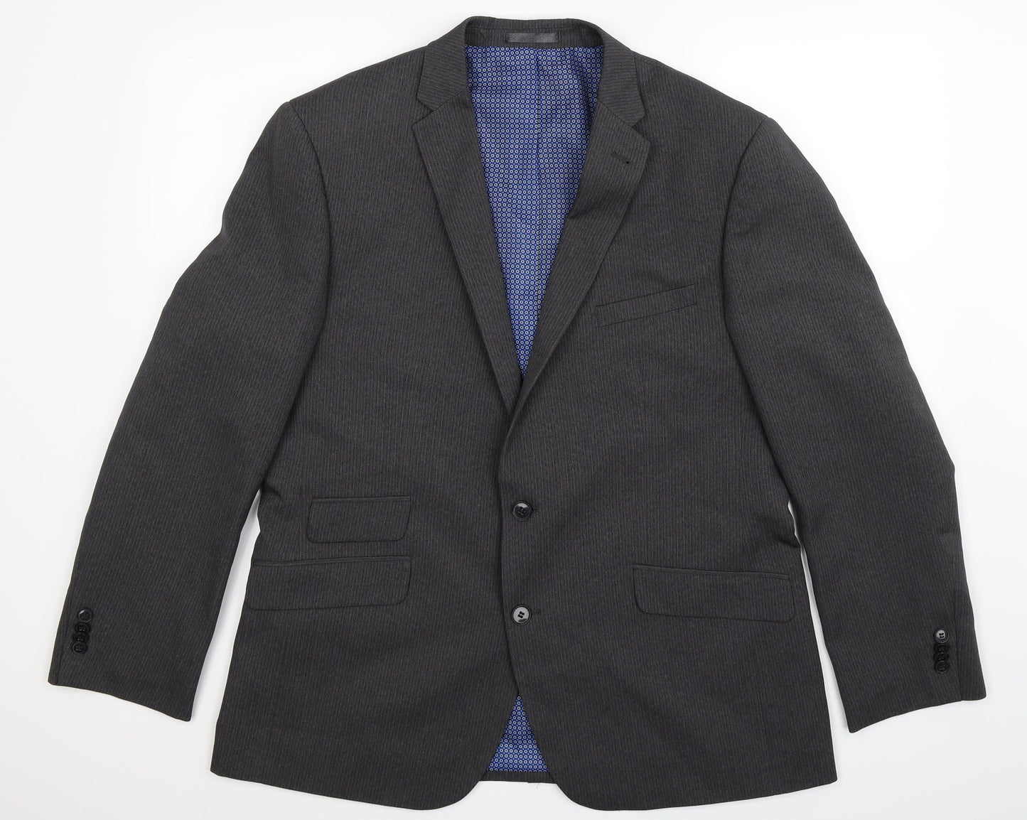 Taylor & Wright Mens Grey Striped  Jacket Suit Jacket Size 44