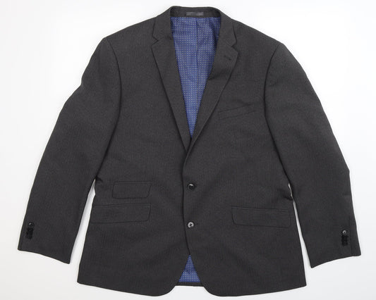 Taylor & Wright Mens Grey Striped  Jacket Suit Jacket Size 44