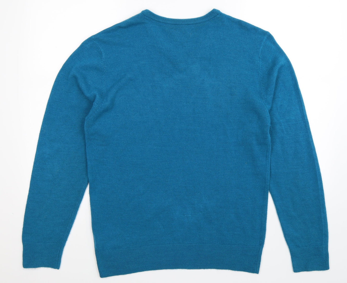Peacocks Mens Blue  Knit Pullover Jumper Size M