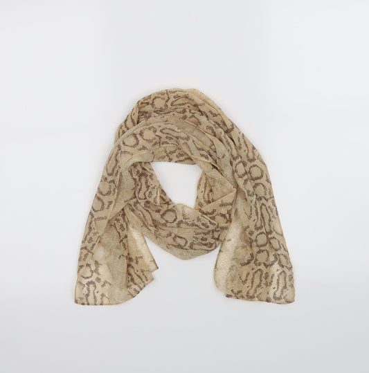 Preworn Womens Beige Animal Print   Scarf