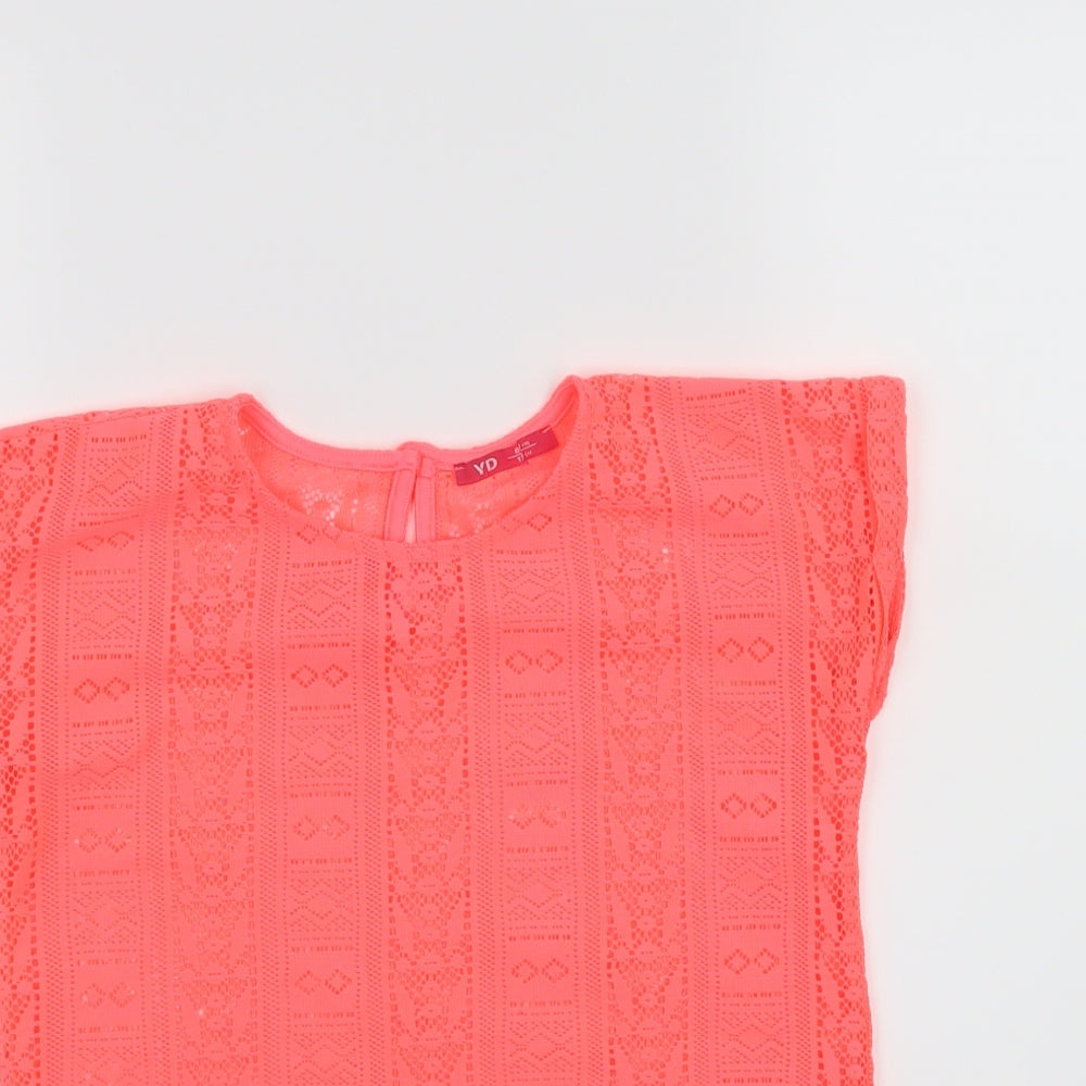 YD Girls Pink   Basic T-Shirt Size 8-9 Years