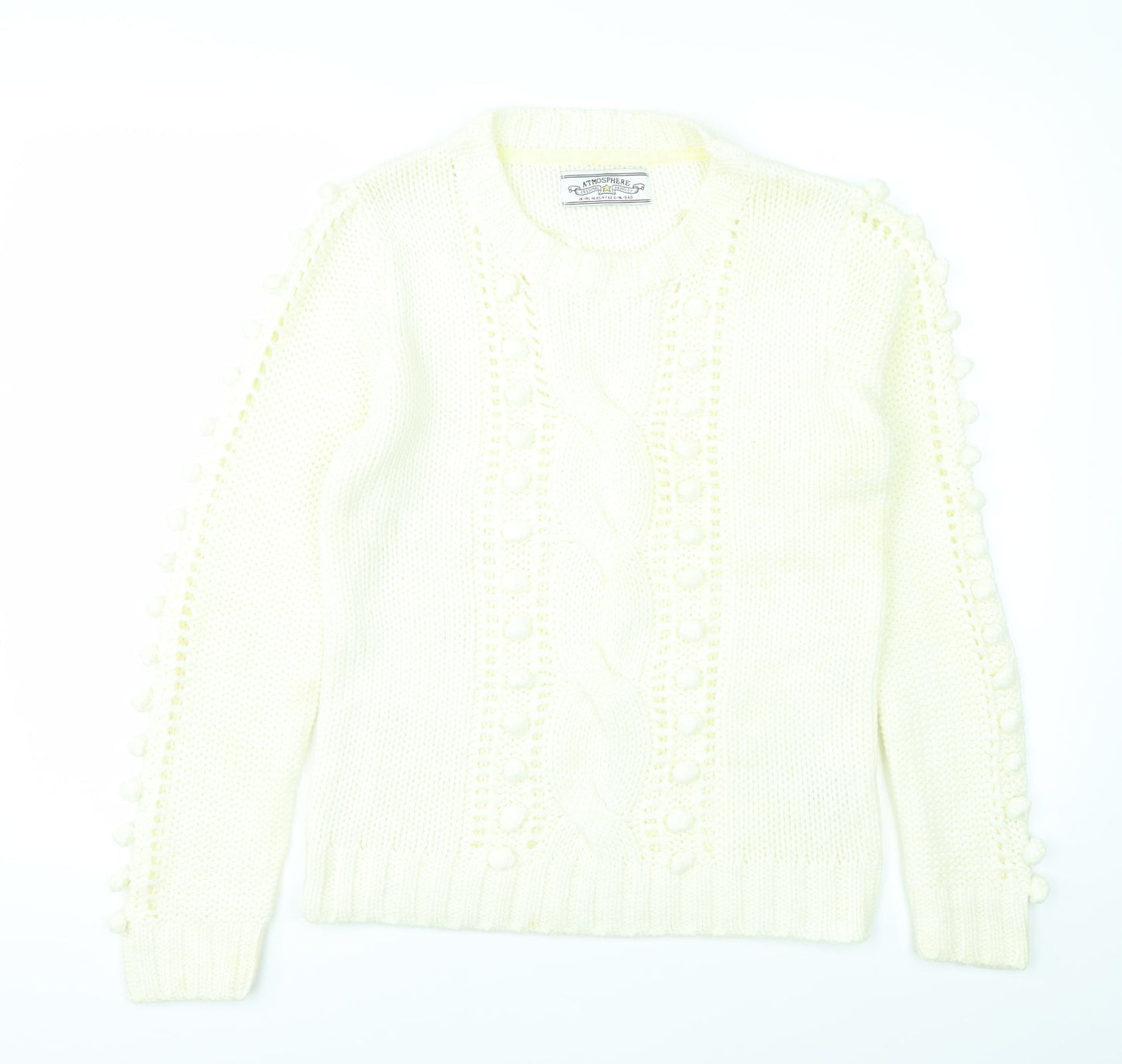 Atmosphere Womens White   Pullover Jumper Size 14