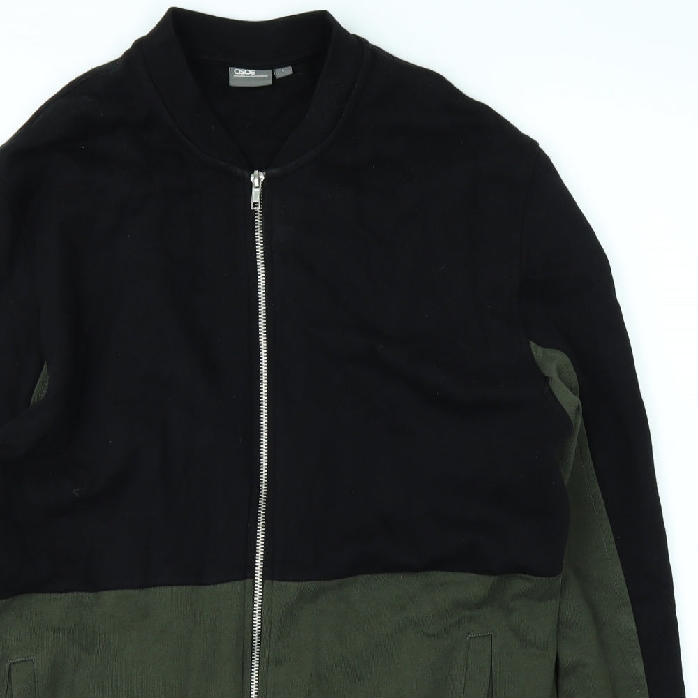 ASOS Mens Green   Full Zip Jumper Size L