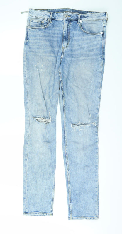 Preloved H&M Mens Blue   Straight Jeans Size 31 L30 in - Front