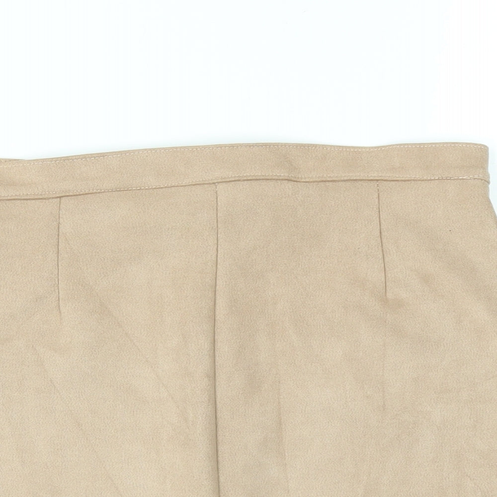 Preworn Womens Beige   A-Line Skirt Size S