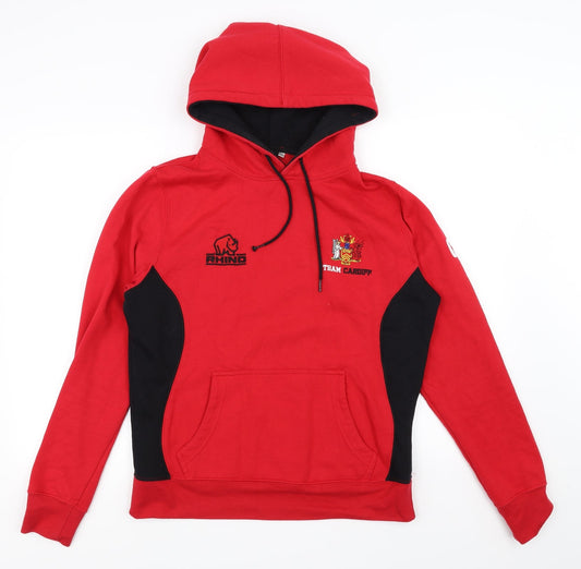Rhino Womens Red   Pullover Hoodie Size 12
