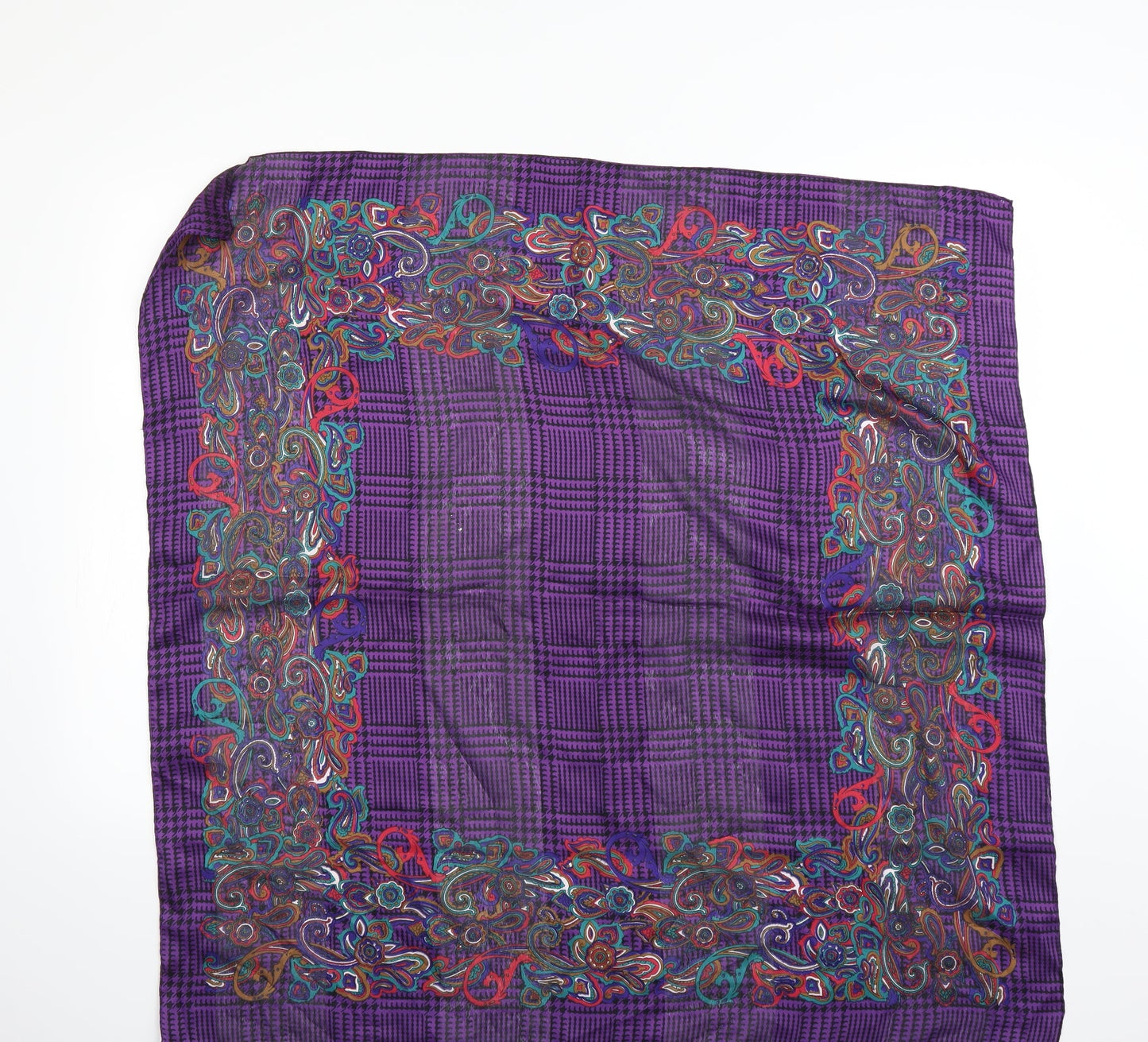 Preworn Womens Purple Geometric   Shawl/Wrap