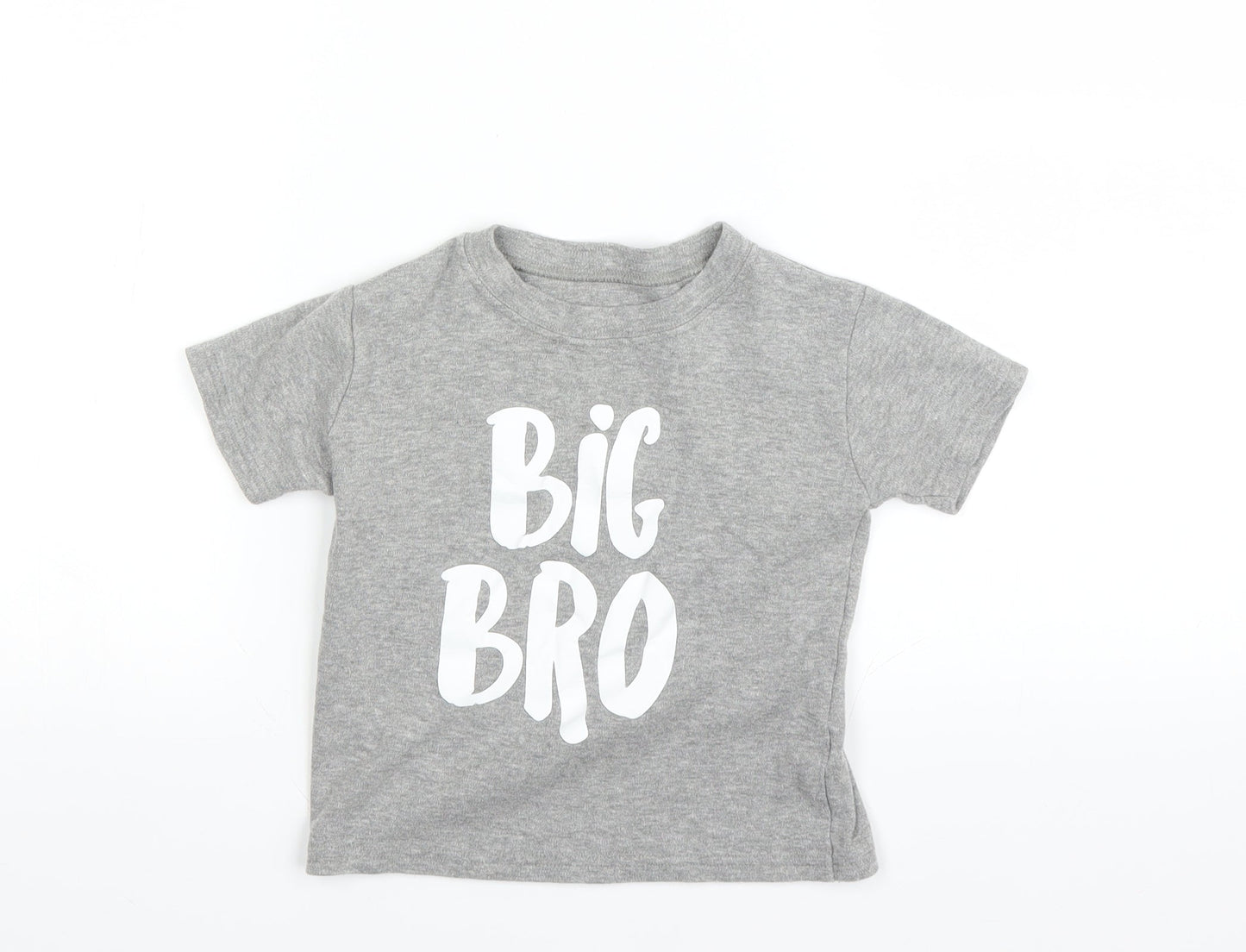 Preworn Boys Grey   Basic T-Shirt Size 2 Years