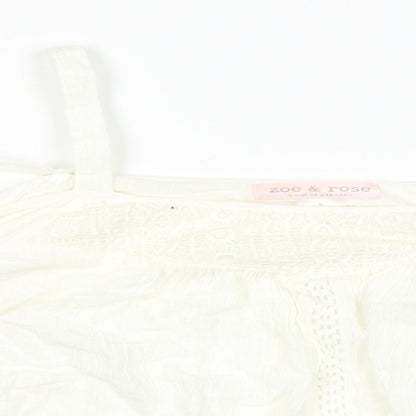 ZOE ROSE Womens Beige   Basic Blouse Size 8