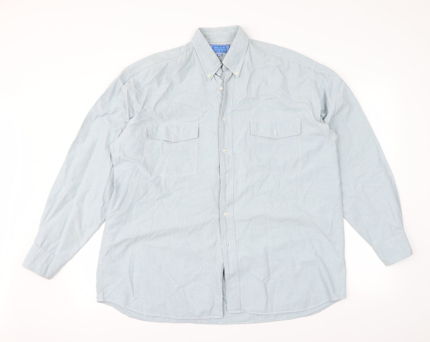 Blue jeans Mens Blue    Button-Up Size M