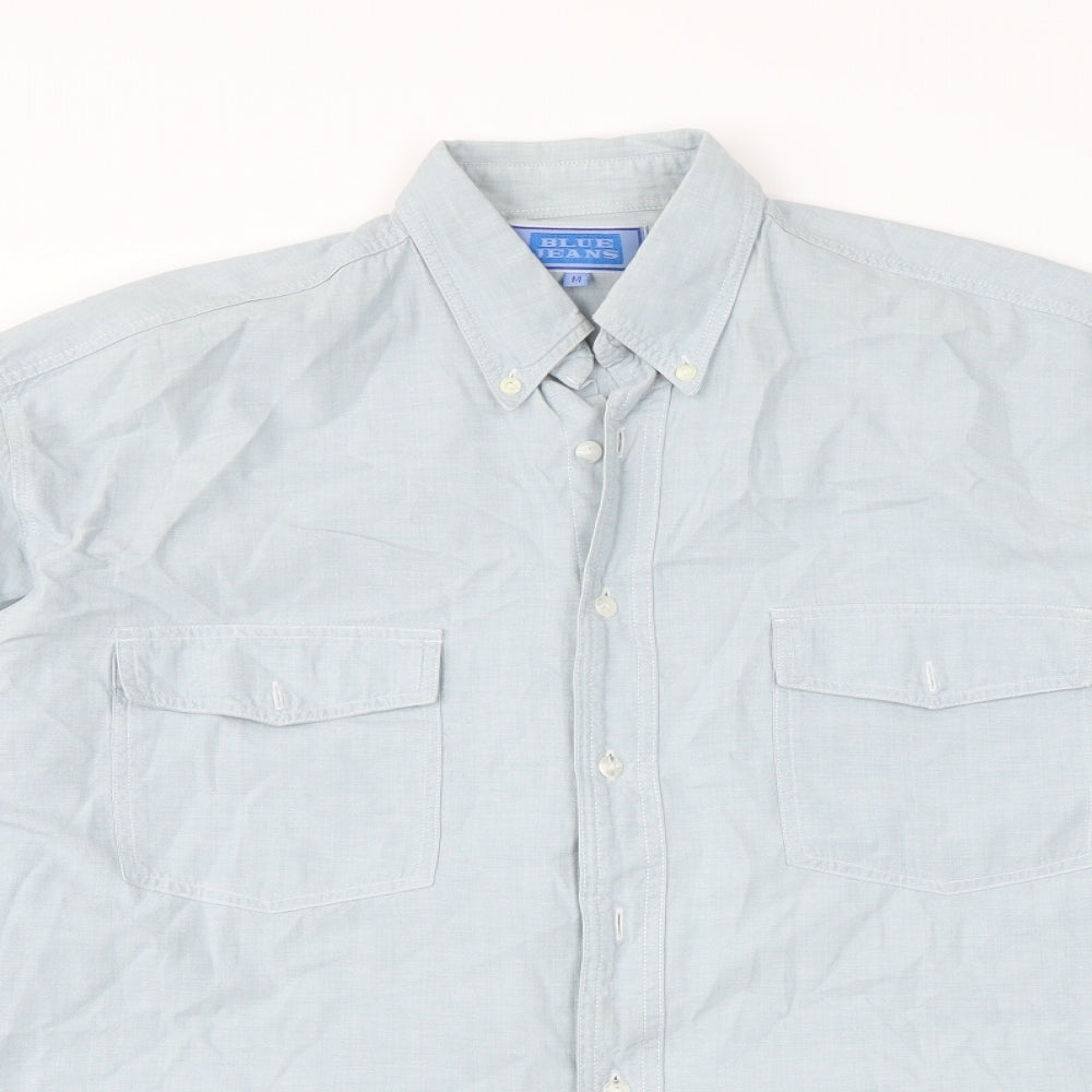 Blue jeans Mens Blue    Button-Up Size M