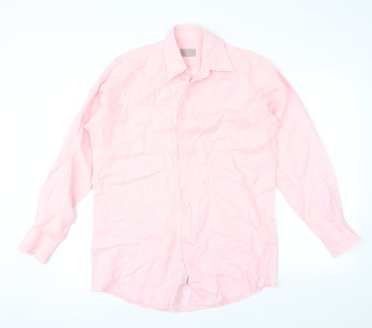 John Lewis Mens Pink    Button-Up Size S