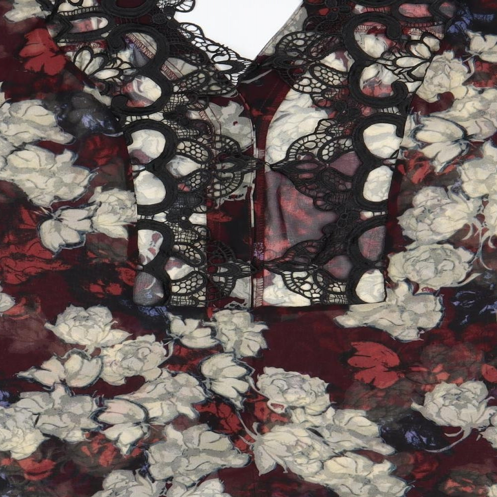 Preworn Womens Multicoloured Floral  Basic Button-Up Size XL