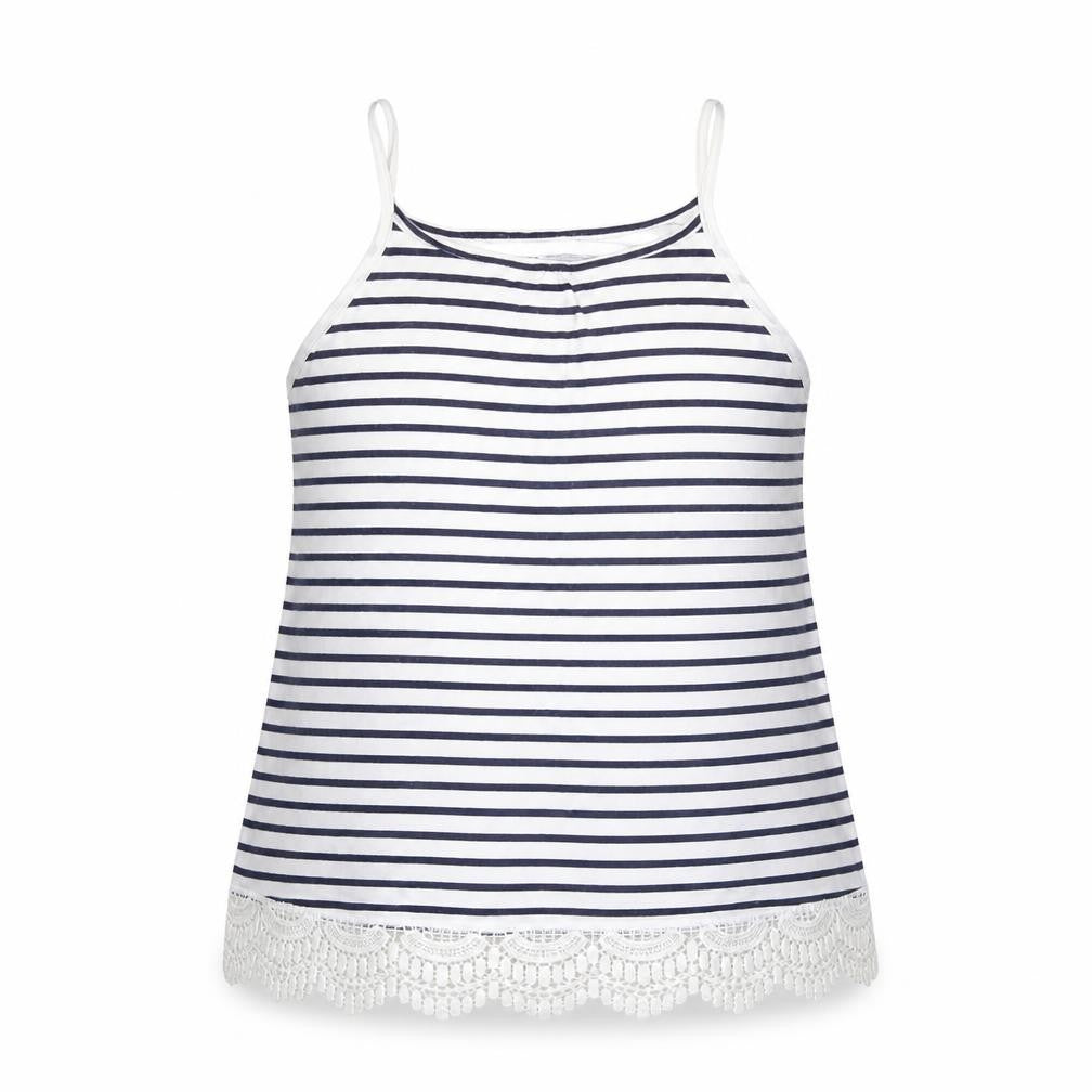 H&M Girls Blue Striped  Camisole T-Shirt Size 14 Years