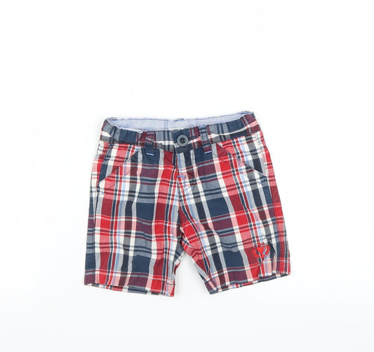 Preworn Baby Blue Plaid   Trousers Size 12 Months  - SHORTS