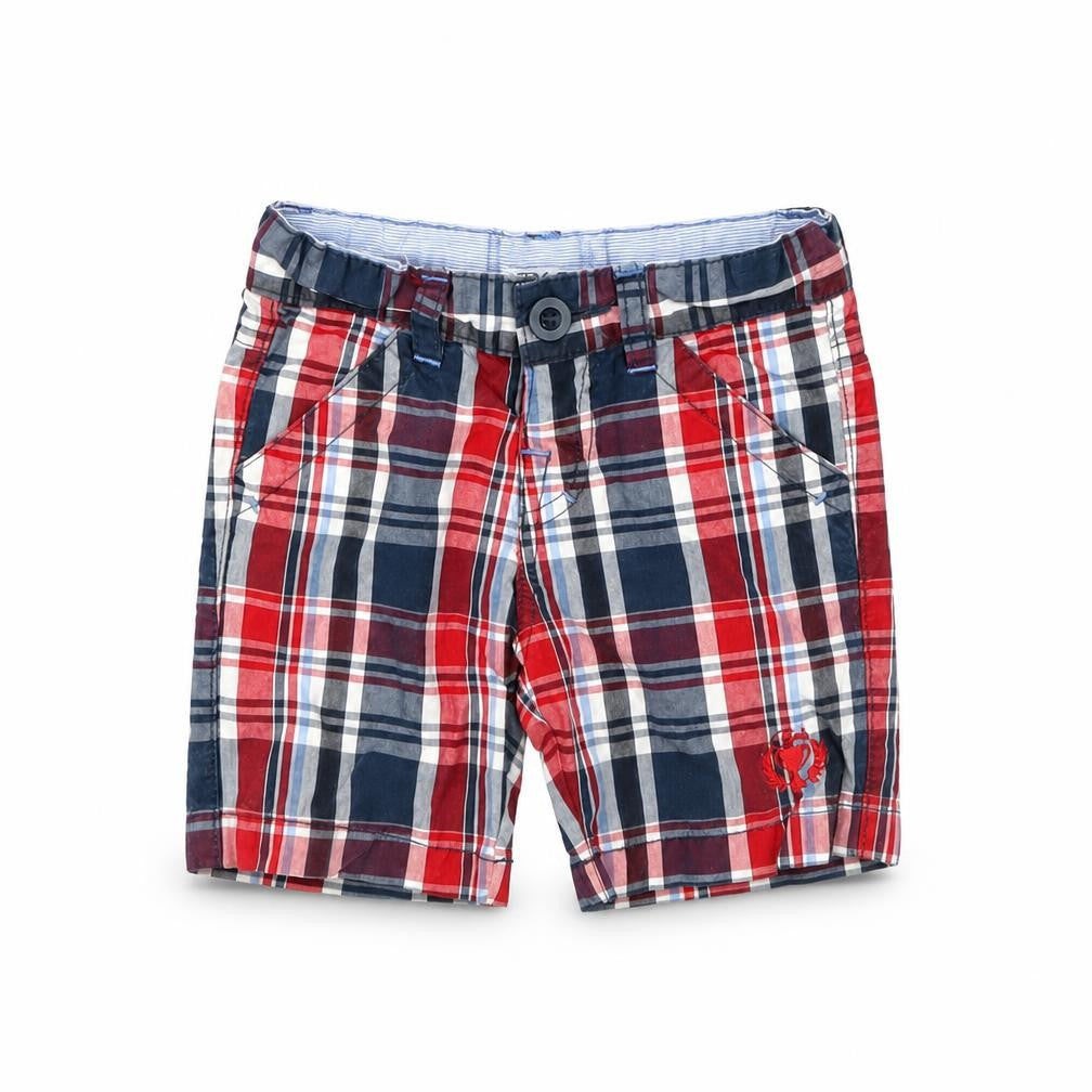 Preworn Baby Blue Plaid   Trousers Size 12 Months  - SHORTS