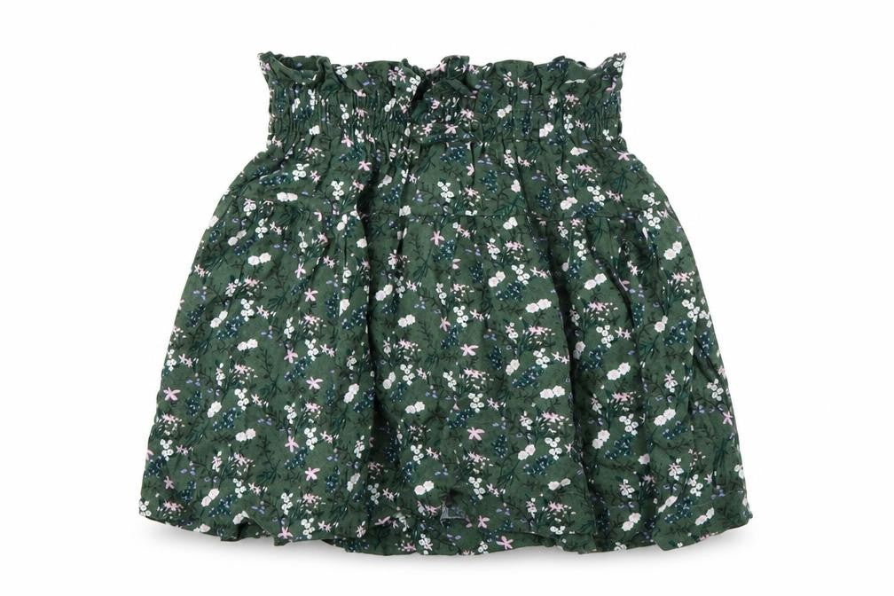 Dunnes Stores Girls Green Floral  A-Line Skirt Size 10 Years