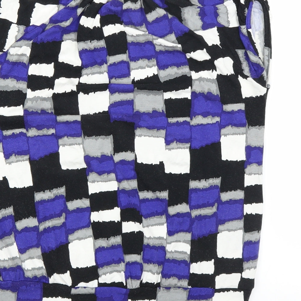 Marks and Spencer Womens Blue Geometric  Basic Blouse Size 10