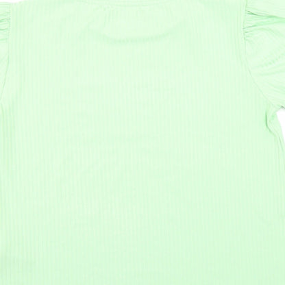 Pieces Womens Green   Basic T-Shirt Size XS