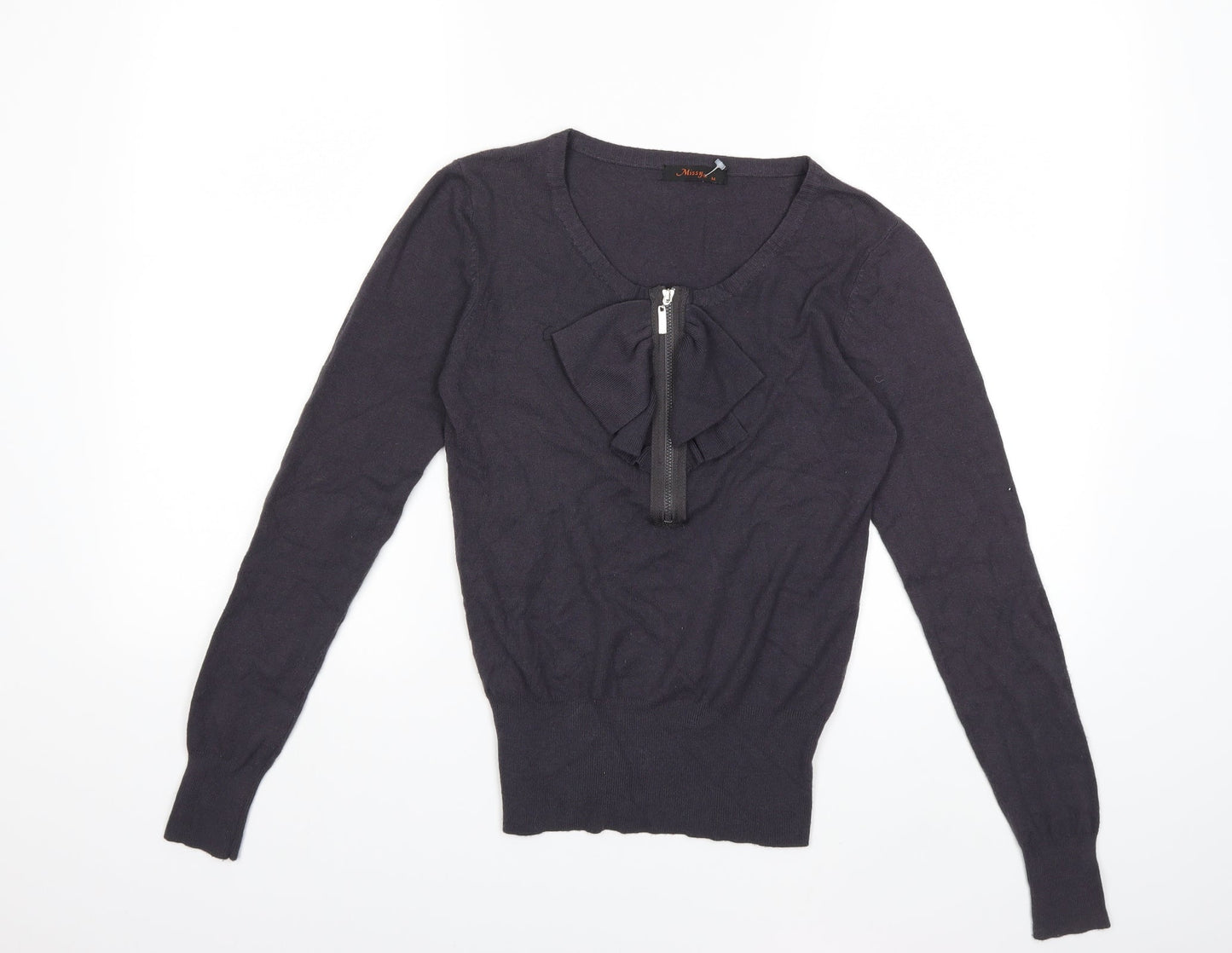 MISSY M Womens Grey  Knit Pullover Jumper Size M