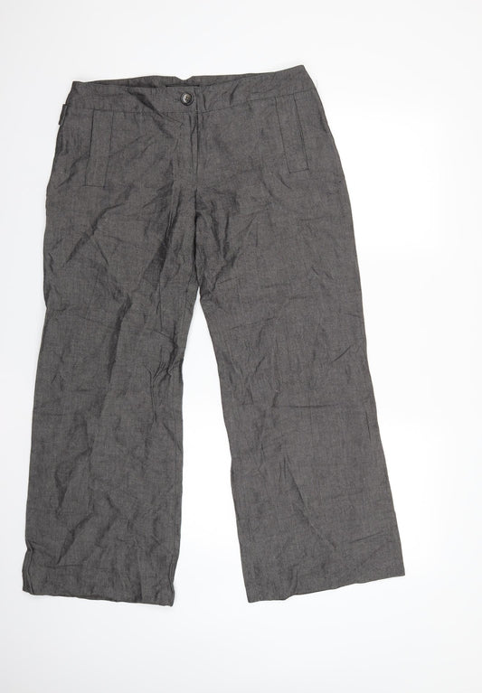 Marks and Spencer Womens Grey   Trousers  Size 14 L28 in