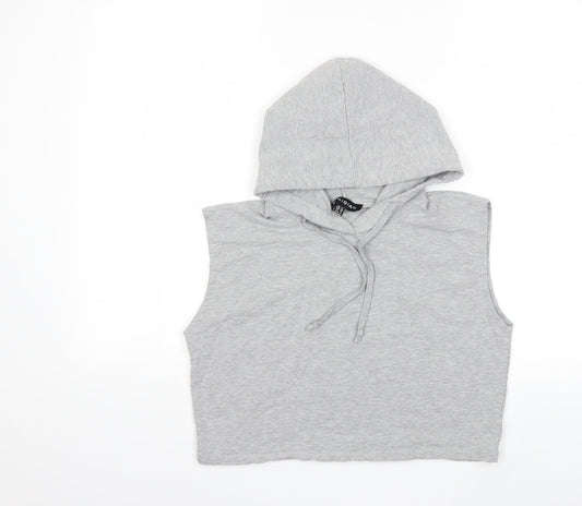 PARISIAN SIGNATURE Womens Grey   Pullover Hoodie Size 14