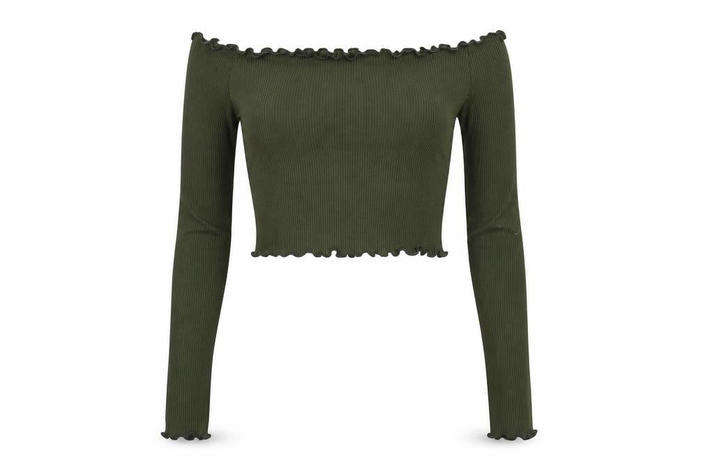 PRETTYLITTLETHING Womens Green   Basic Blouse Size 4