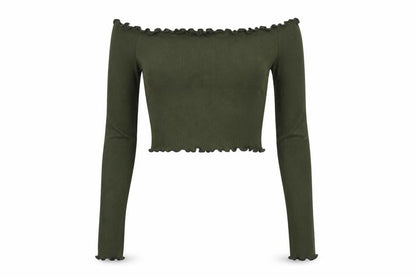PRETTYLITTLETHING Womens Green   Basic Blouse Size 4