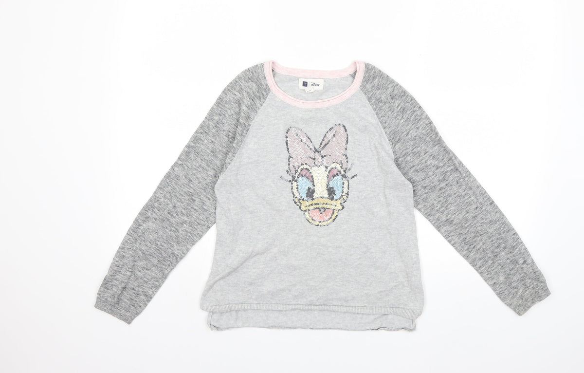 Gap Girls Grey   Pullover Jumper Size 10-11 Years