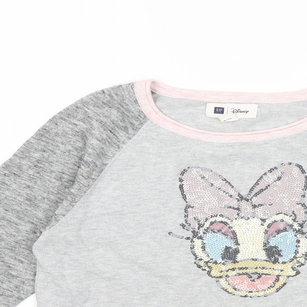 Gap Girls Grey   Pullover Jumper Size 10-11 Years