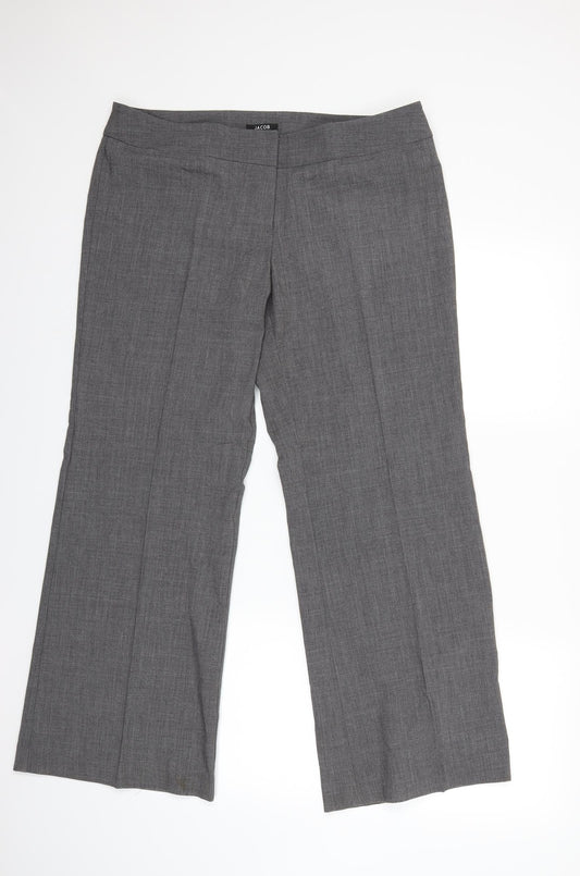 Jacob Womens Grey   Trousers  Size 36 in L28 in