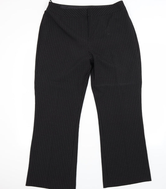 For Women Womens Black   Trousers  Size 18 L28 in