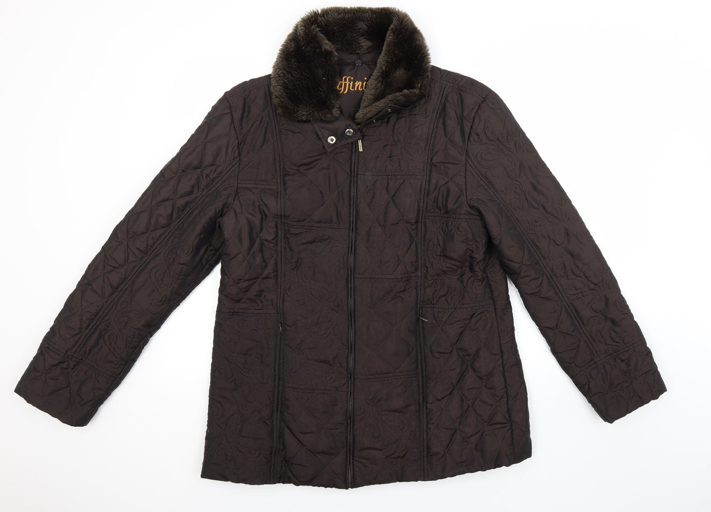 Affinites Womens Brown   Motorcycle Jacket Coat Size M
