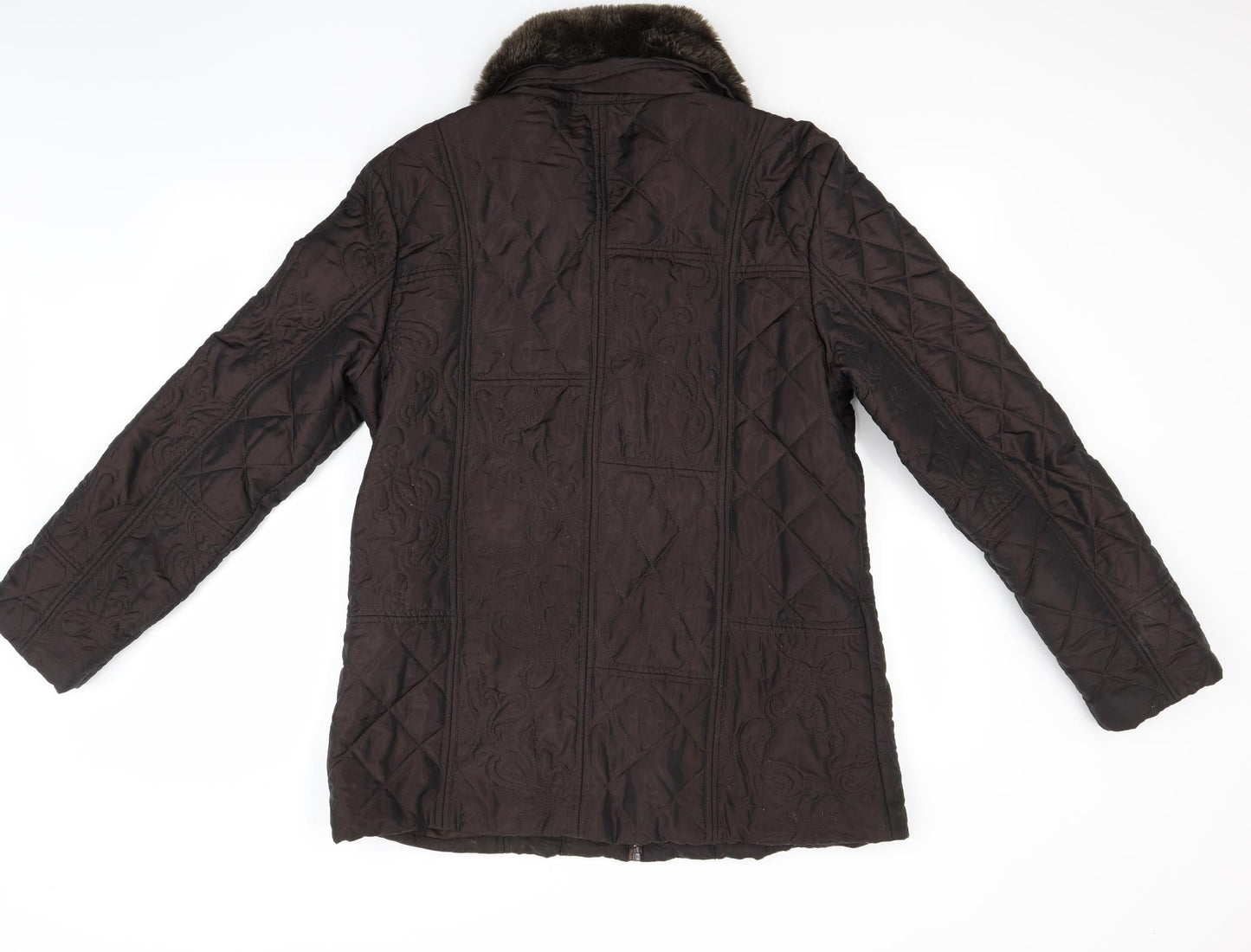 Affinites Womens Brown   Motorcycle Jacket Coat Size M