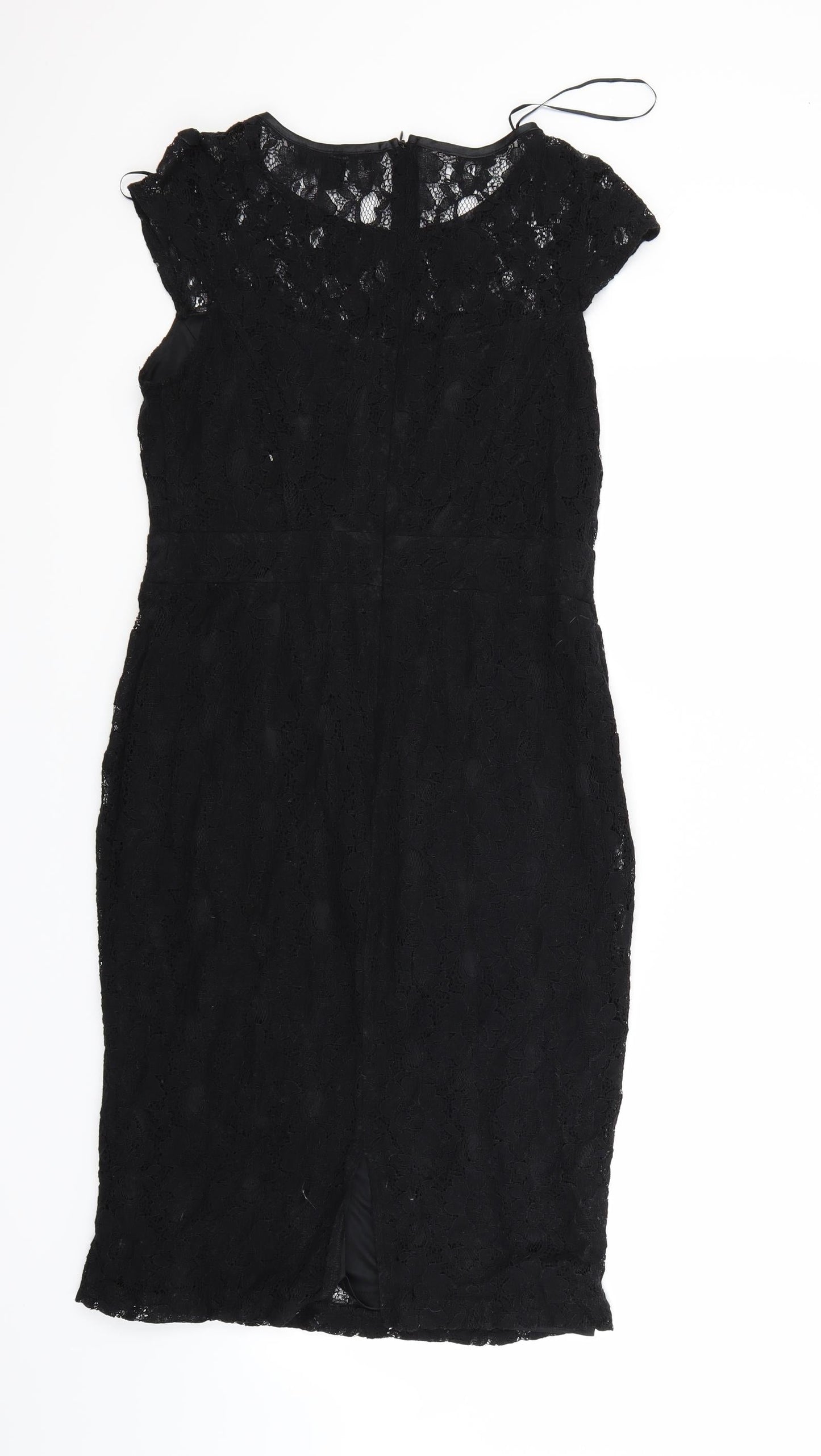 Atmosphere Womens Black Floral  A-Line  Size 10