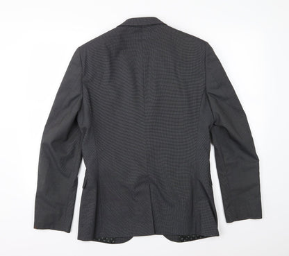 Next Mens Grey  Rayon Jacket Suit Jacket Size 38