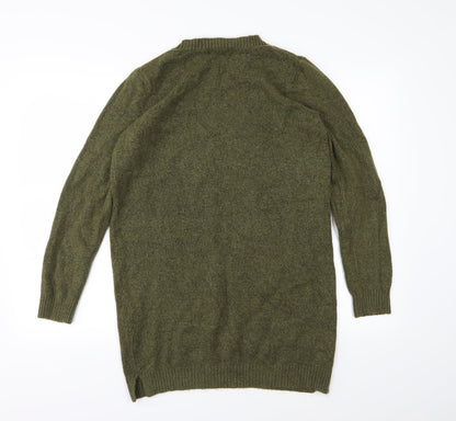 Preloved FOREVER 21 Womens Green  Knit Pullover Jumper Size M - Back