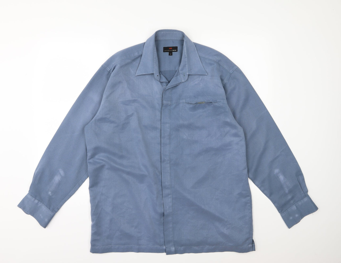 Petroleum Mens Blue    Button-Up Size M