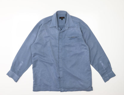 Petroleum Mens Blue    Button-Up Size M