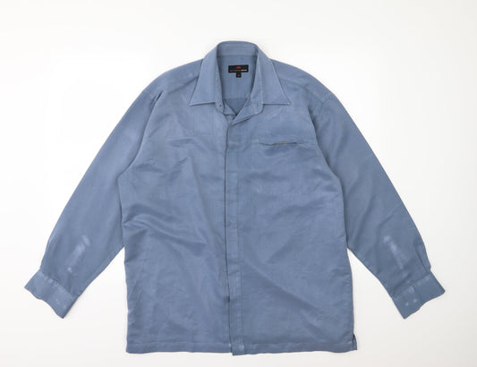 Petroleum Mens Blue    Button-Up Size M