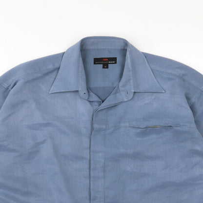 Petroleum Mens Blue    Button-Up Size M