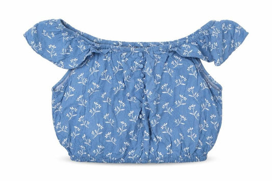 New Look Womens Blue Floral Jersey Basic T-Shirt Size 10