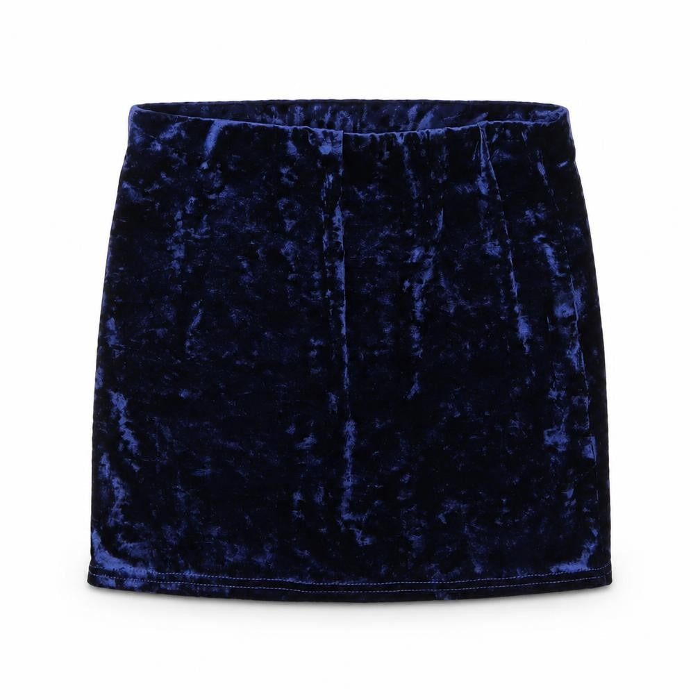 Primark Womens Blue  Velour Bandage Skirt Size 8