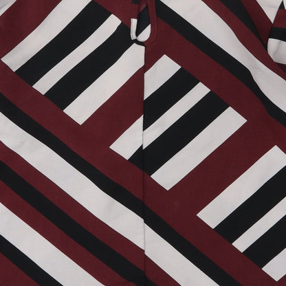 Preloved Primark Womens Red Striped Chiffon Basic Blouse Size 6 - Label