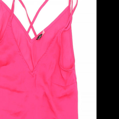 Preloved H&M Womens Pink   Basic Blouse Size 8 - Detail