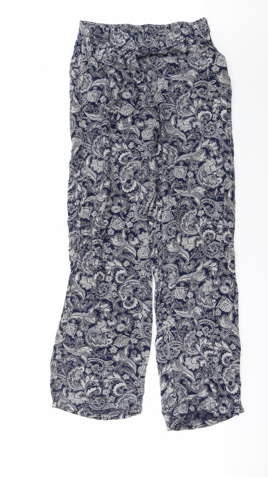 louise marnay Womens Blue Floral  Trousers  Size 12 L25 in