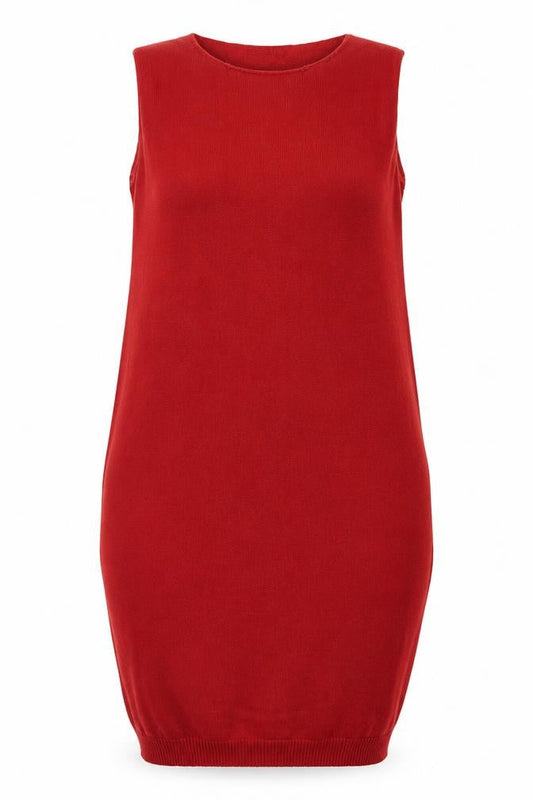 Caishangfeng Womens Red  Knit Jumper Dress  Size L