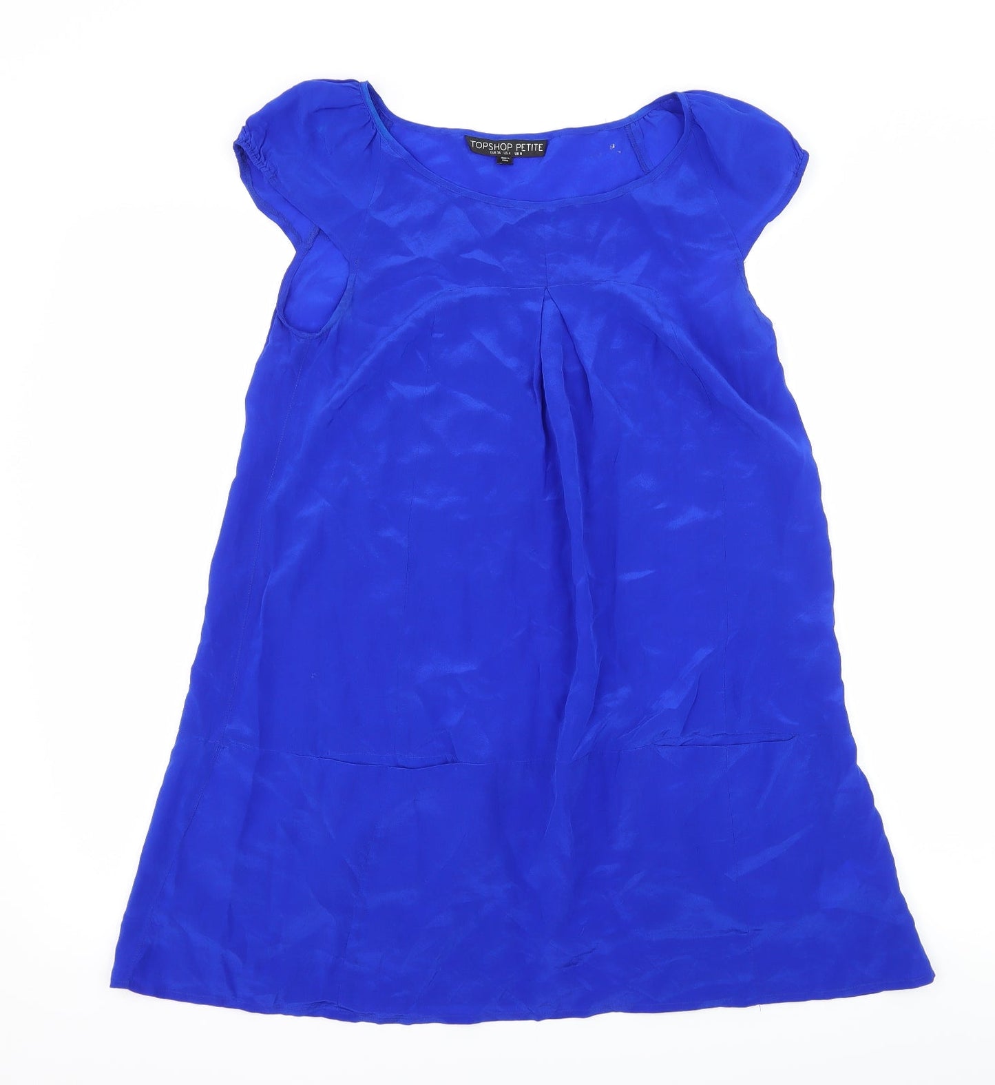 Topshop Womens Blue  Satin Sheath  Size 8